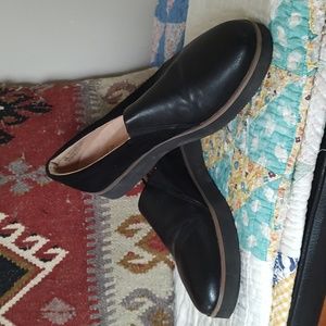 Slip on leather and suede shoes